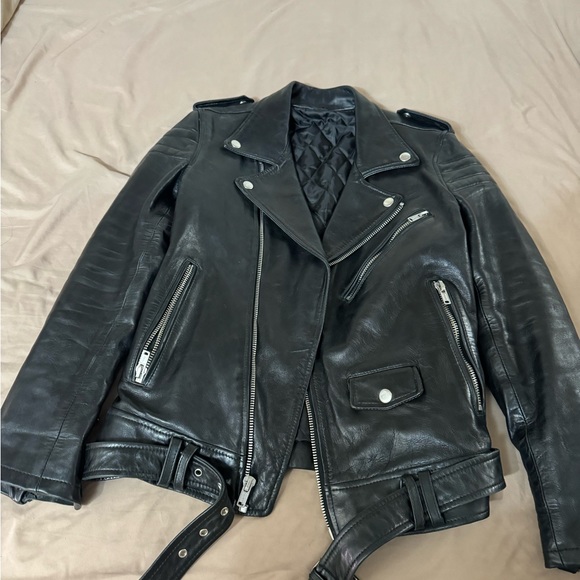 Blk dnm leather biker - Picture 4 of 10
